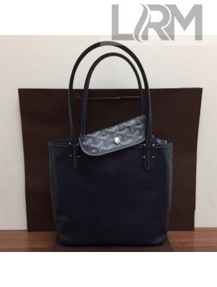 Goyard Reversible Mini Shopping Tote Bag Navy Blue 2019