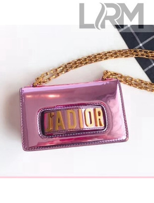 Dior Mini J'adior Flap Bag In Metallic Mirror Calfskin Pink Summer 2018