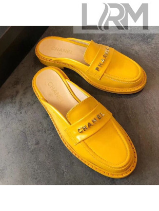 Chanel x Pharrell Flat Loafer Mules Yellow 2019