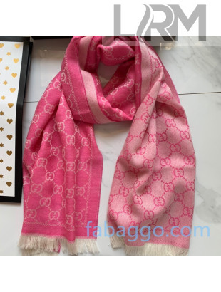 Gucci Wool GG Scarf 45x180cm Pink 2020