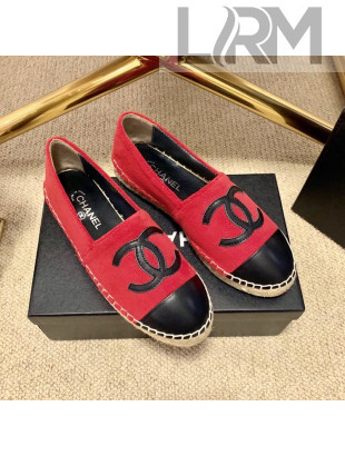Chanel Shearling Espadrilles Red 2021 1122111