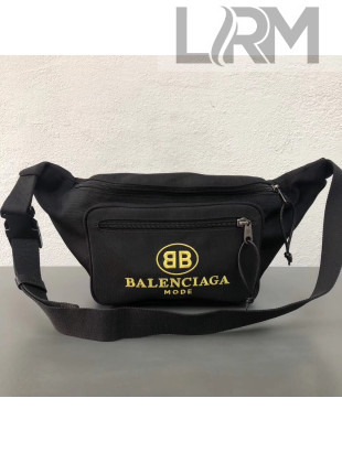 Balenciaga Cotton Canvas Explorer Belt Bag Black/Yellow 2018