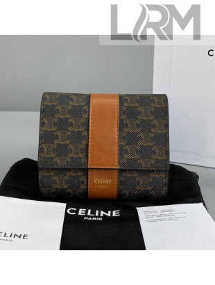 Celine Triomphe Small Wallet Brown 2021 60031