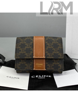 Celine Triomphe Small Wallet Brown 2021 60028