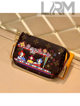Louis Vuitton Christmas Mini Pochette Accessoires Clutch with Chain Bag M58009 02 2020