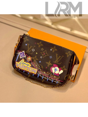 Louis Vuitton Christmas Mini Pochette Accessoires Clutch with Chain Bag M58009 03 2020