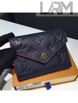 Louis Vuitton Monogram Empreinte Leather Victorine Wallet 2M64577 Marine Rouge 017