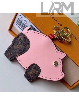 Louis Vuitton Monogram Canvas/Leather Pig Bag Charm & Key Holder M64181 2019