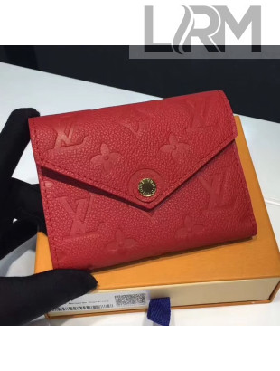 Louis Vuitton Monogram Empreinte Leather Victorine Wallet M64061 Cerise 2017