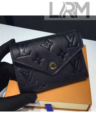 Louis Vuitton Monogram Empreinte Leather Victorine Wallet Noir 2017