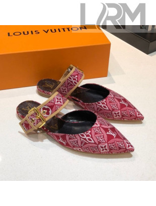 Louis Vuitton Since 1854 Sofia Flat Mules 1A8NWP Red 2021