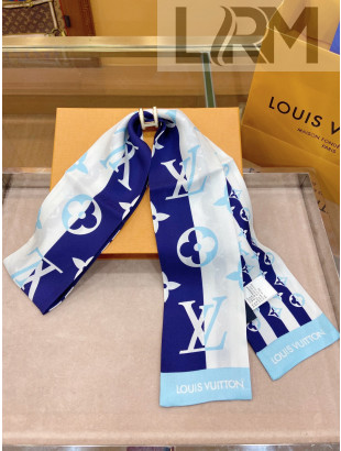 Louis Vuitton Lu Bandeau Scarf 8x120cm Blue/White 2021