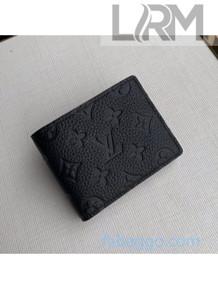 Louis Vuitton Men's Multiple Wallet in Monogram Embossed Leather M69037 Black 2020