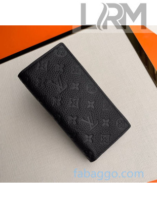 Louis Vuitton Men's Brazza Wallet in Monogram Embossed Leather M69038 Black 2020