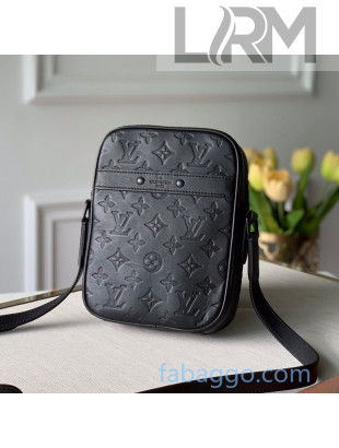 Louis Vuitton Men's Sprinter Danube Messenger Bag in Monogram Embossed Leather M44972 Black 2020