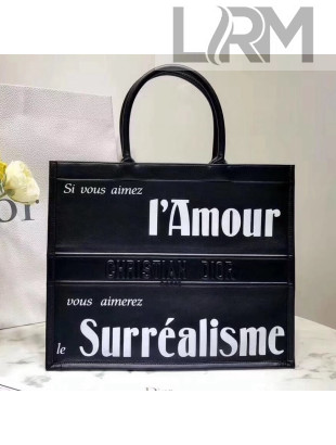 Dior Book Tote Bag in Printed Calfskin Black 2018