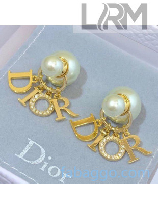 Dior Tribales Pearl Short Earrings Gold 2020