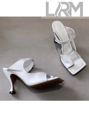 Bottega Veneta Leather Sandals with Extended Toe Loop White 2020