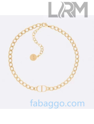 Dior CD Chain Necklace Gold 2020