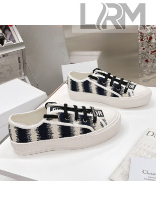 Dior Walk'n'Dior Sneakers in Black D-Stripes Embroidered Cotton 2021