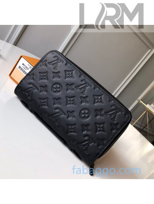 Louis Vuitton Men's Zippy XL Vertical Wallet in Monogram Embossed Leather M41503 Black 2020