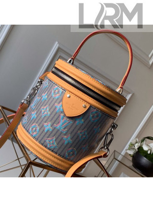 Louis Vuitton Cannes Monogram Pop Bucket Top Handle Bag M55457 Blue 2019