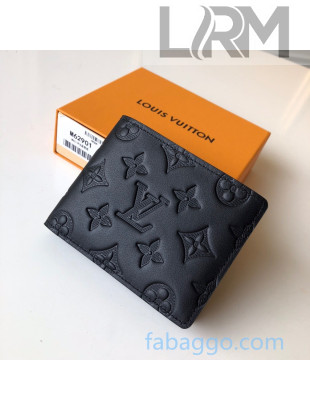 Louis Vuitton Men's Multiple Wallet in Monogram Embossed Leather M62901 Black 2020