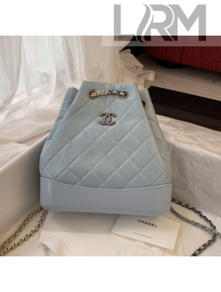 Chanel Gabrielle Small Backpack in Aged Calfskin A94485 Light Blue 2019