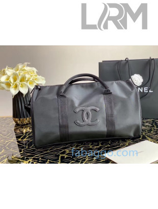 Chanel Nylon CC Gym Bag Black 02 2020