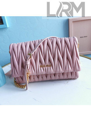 Miu Miu Matelassé Leather Mini Bag 5BH080 Pink 2021