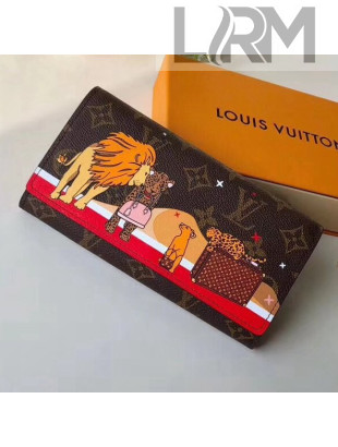 Louis Vuitton Monogram Canvas Animals Sarah Wallet M63424 XMAS 2018