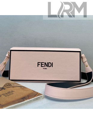 Fendi Wood and Leather Horizontal Box Mini Bag Pink 2021