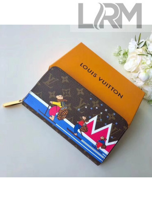 Louis Vuitton Monogram Canvas Skiing Bears Zippy Wallet M63379 XMAS 2018