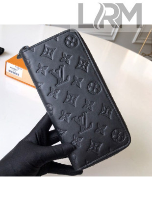 Louis Vuitton Men's Zippy Vertical Wallet in Monogram Embossed Leather M62902 Black 2020