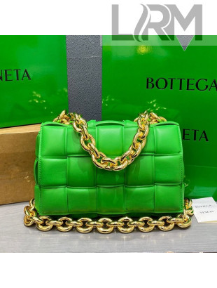 Bottega Veneta The Chain Cassette Lambskin Cross-body Bag Bright Green 2020