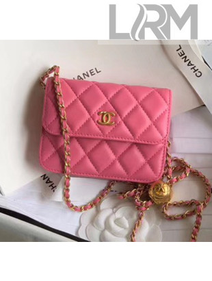 Chanel Quilted Lambskin Waist Bag With Metal Ball AP1465 Pink 2020