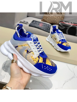 Versace Print Sneakers Blue/Yellow 03 2021