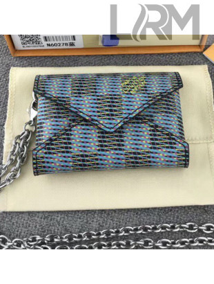 Louis Vuitton Damier LV Pop Kirigami Necklace Envelope Chain Pouch N60278 Blue 2019