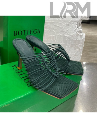Bottega Veneta Stretch Strap Heel Sandals 9cm Green 2021