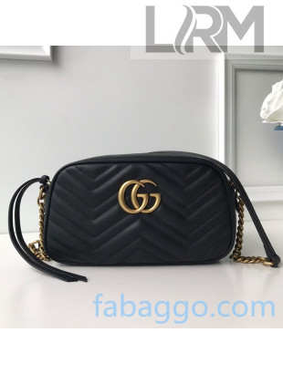Gucci GG Marmont Small Matelassé Shoulder Bag 447632 Black 2020