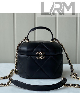 Chanel Lambskin Small Vanity Case AS2630 Black 2021 TOP