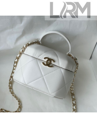 Chanel Lambskin Small Vanity Case AS2630 White 2021 TOP