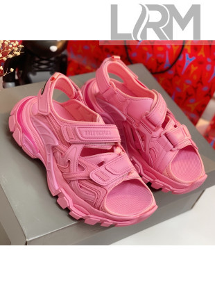 Balenciaga Track Sandal in Neoprene and Rubber Pink 2020
