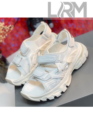 Balenciaga Track Sandal in Neoprene and Rubber Off-White 2020