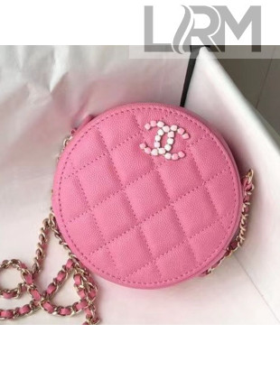 Chanel Grained Calfskin Clutch with Chain AP2034 Pink 2021 TOP