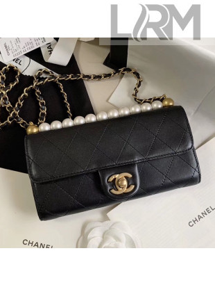 Chanel Clutch Bag with Chain And Imitation Pearls AP1001 Black 2020