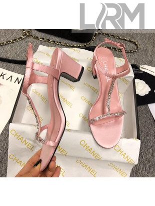Chanel Satin & Strass Sandals G36122 Pink 2020