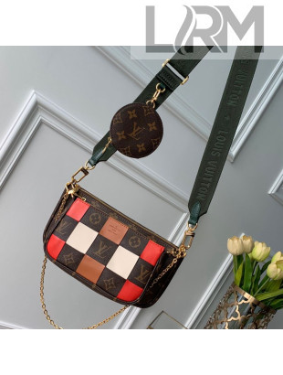 Louis Vuitton Multi-Pochette Accessoires Triple Damier Monogram Canvas Shoulder Bag M44813 08