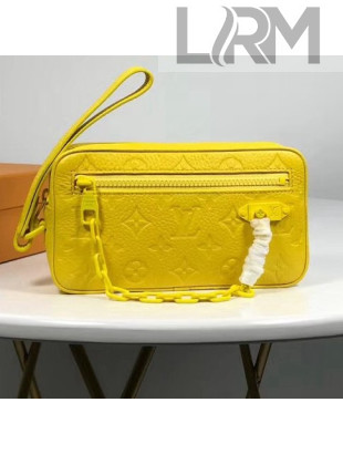 Louis Vuitton Monogram Christopher Clutch Bag Yellow Spring 2019 