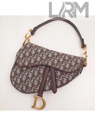 Dior Saddle Bag in Oblique Jacquard Canvas Brown 2018